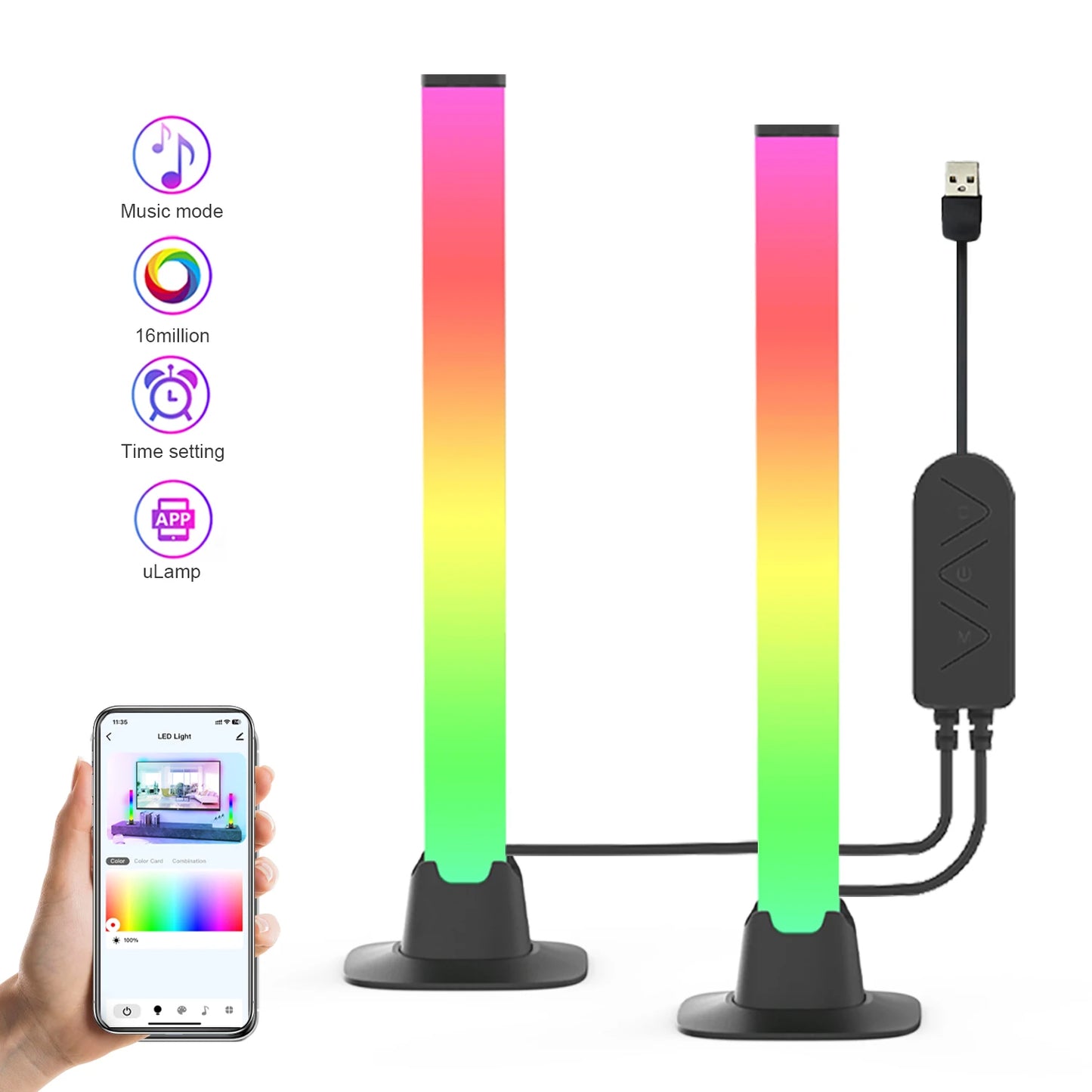 Jeizze Flow Bars™ RGBIC Smart Light Bars