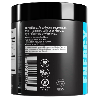 Cybergenics Pre-Workout Energy Gummies | Blue Raspberry (60 Count)